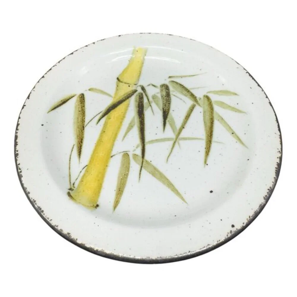 Midwinter Stonehenge Rangoon Dish Plate Set 2 Bamboo 7inch‎ Plates Dishes VTG